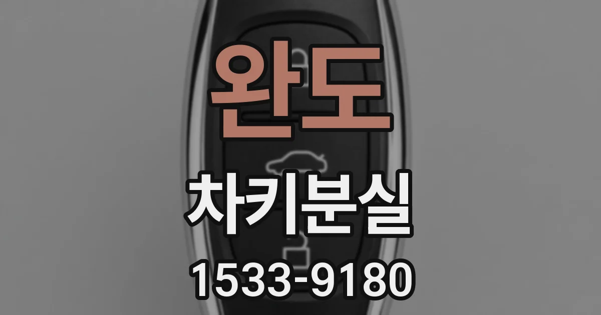완도 차키분실
