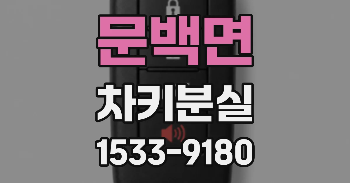 문백면 차키분실
