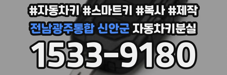전남광주통합 신안군 자동차키분실