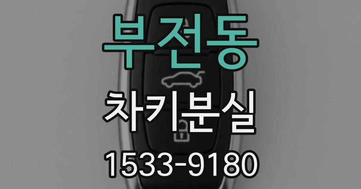 부전동 차키분실