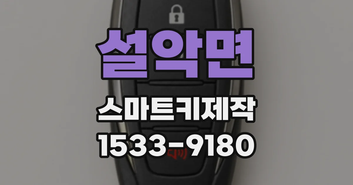 설악면 스마트키제작