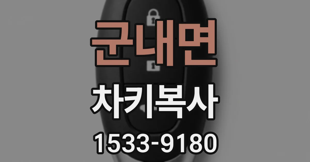 군내면 차키복사