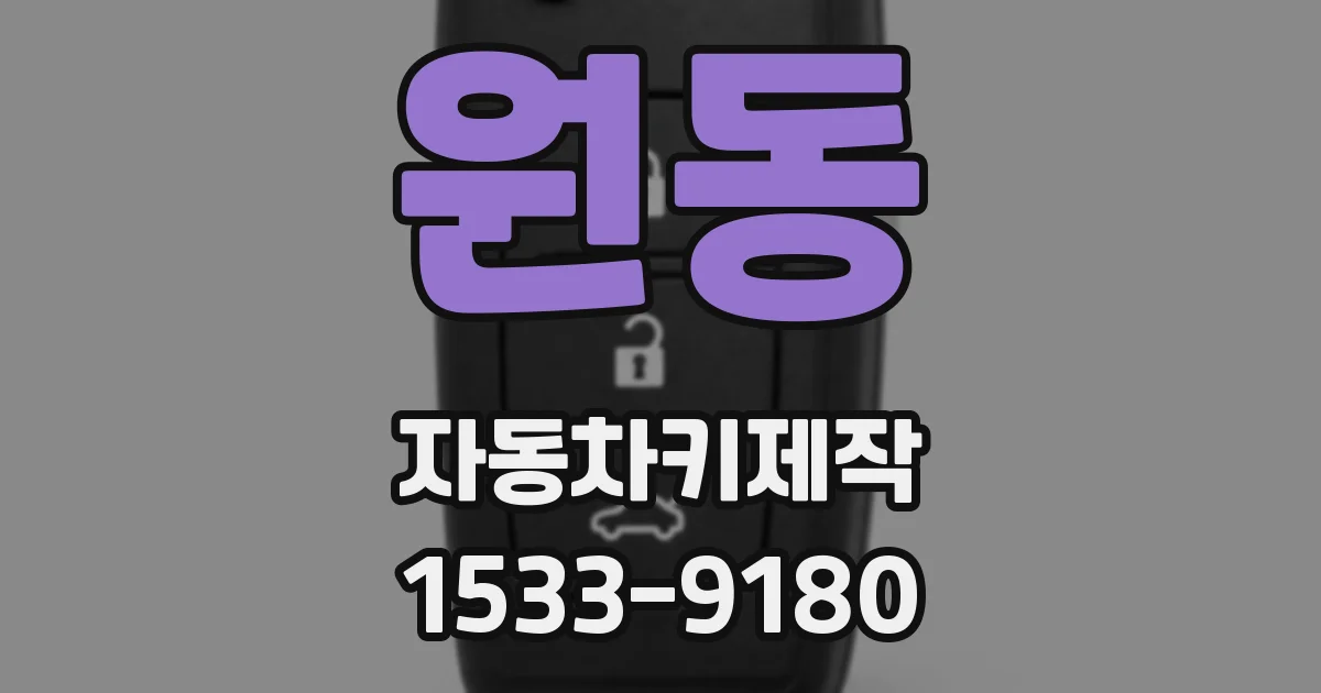 원동 자동차키제작