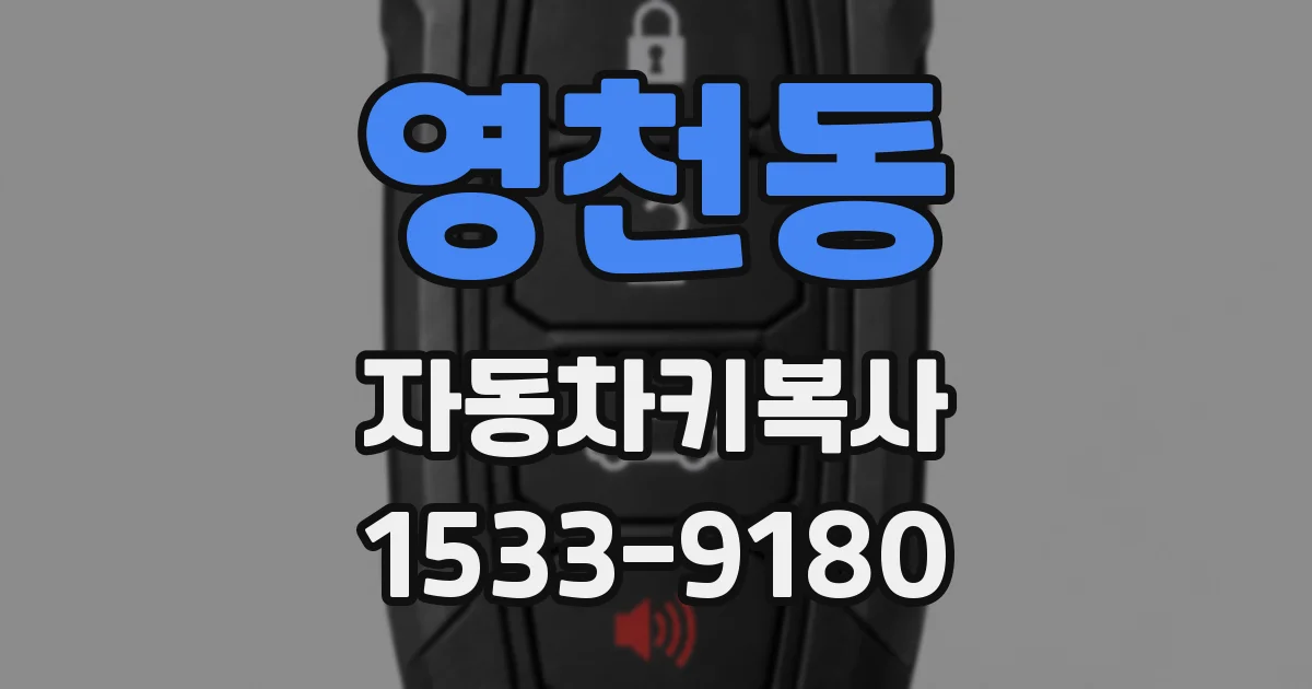 영천동 자동차키복사