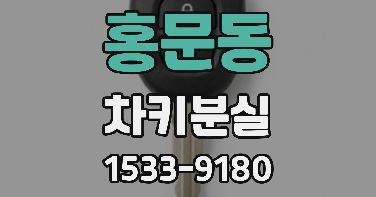 홍문동 차키분실
