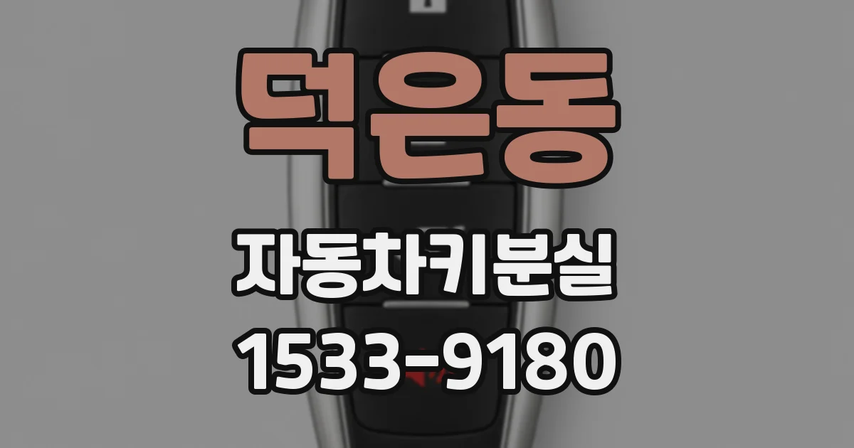 덕은동 자동차키분실