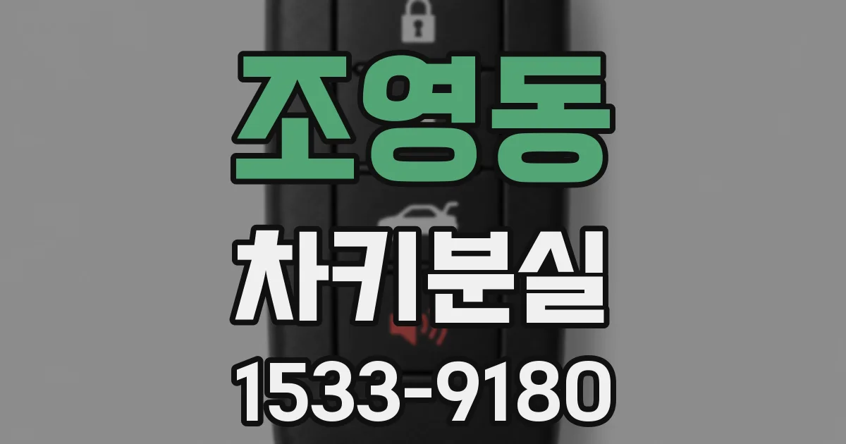 조영동 차키분실