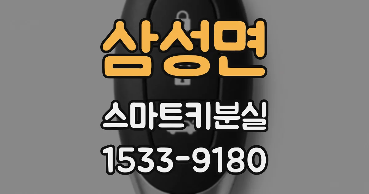 삼성면 스마트키분실
