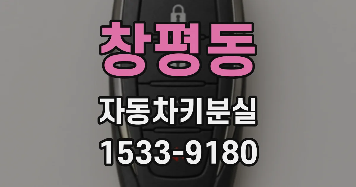 창평동 자동차키분실