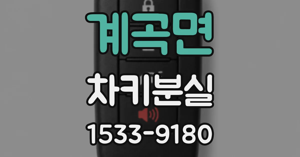 계곡면 차키분실