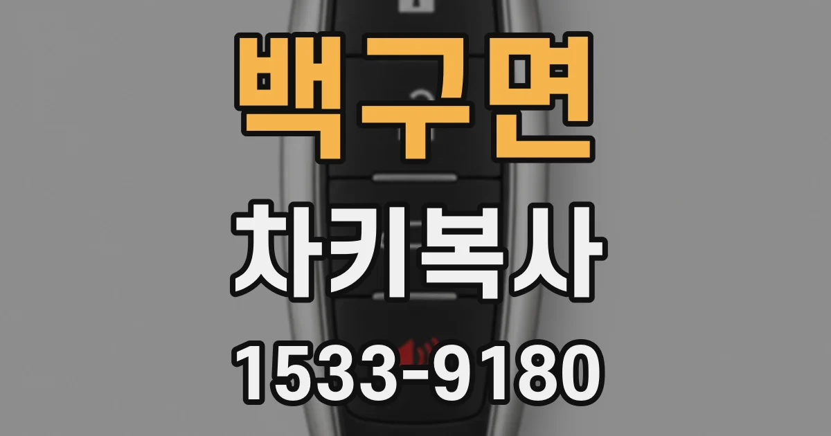 백구면 차키복사