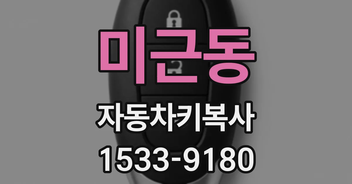 미근동 자동차키복사