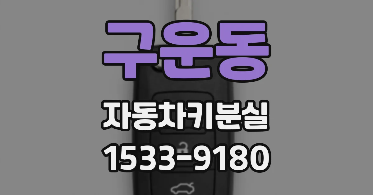 구운동 자동차키분실