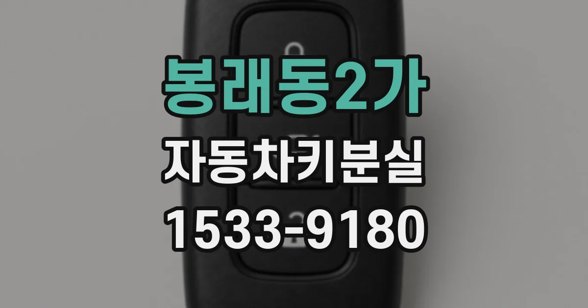 봉래동2가 자동차키분실