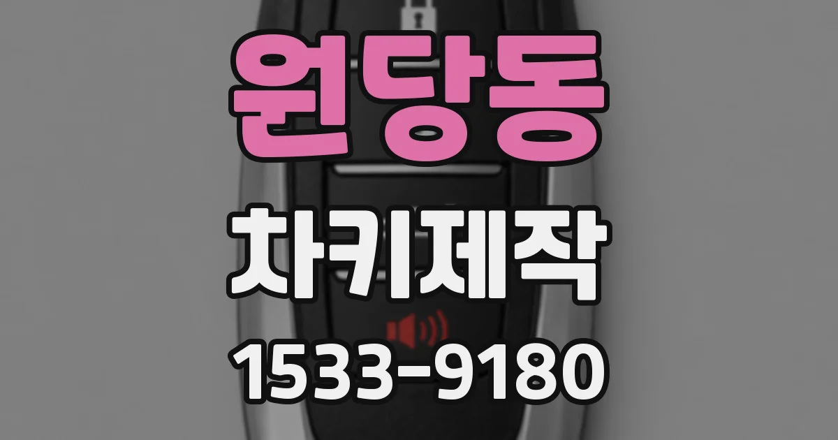 원당동 차키제작