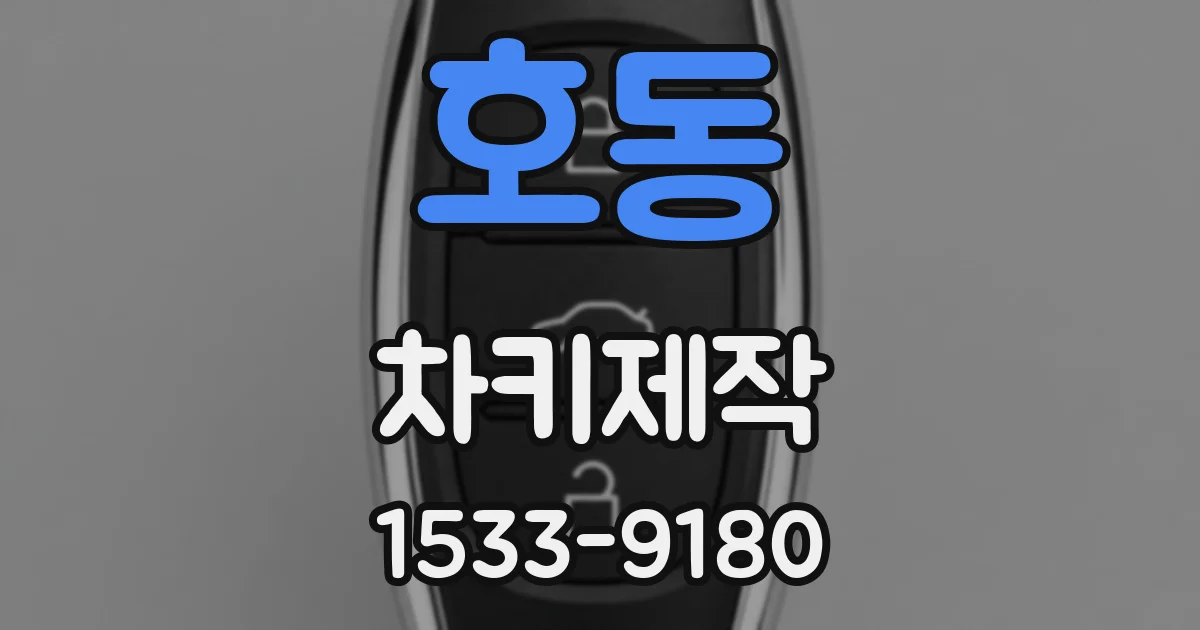 호동 차키제작