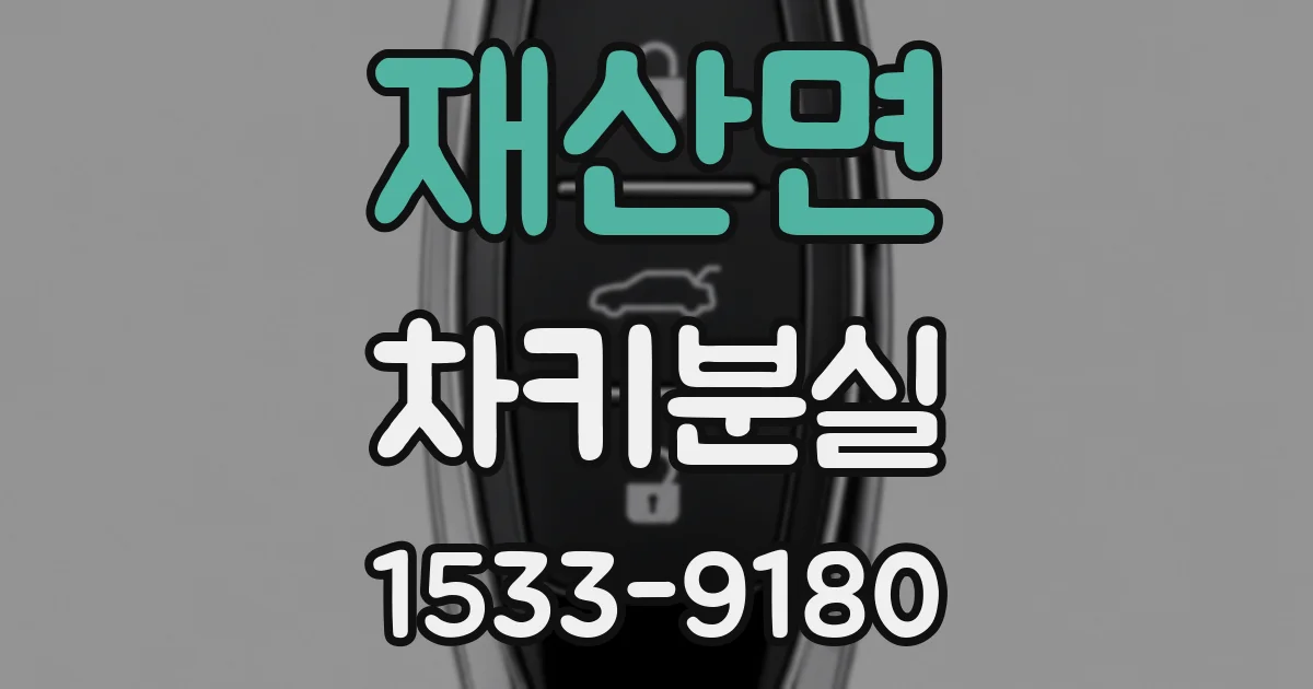 재산면 차키분실