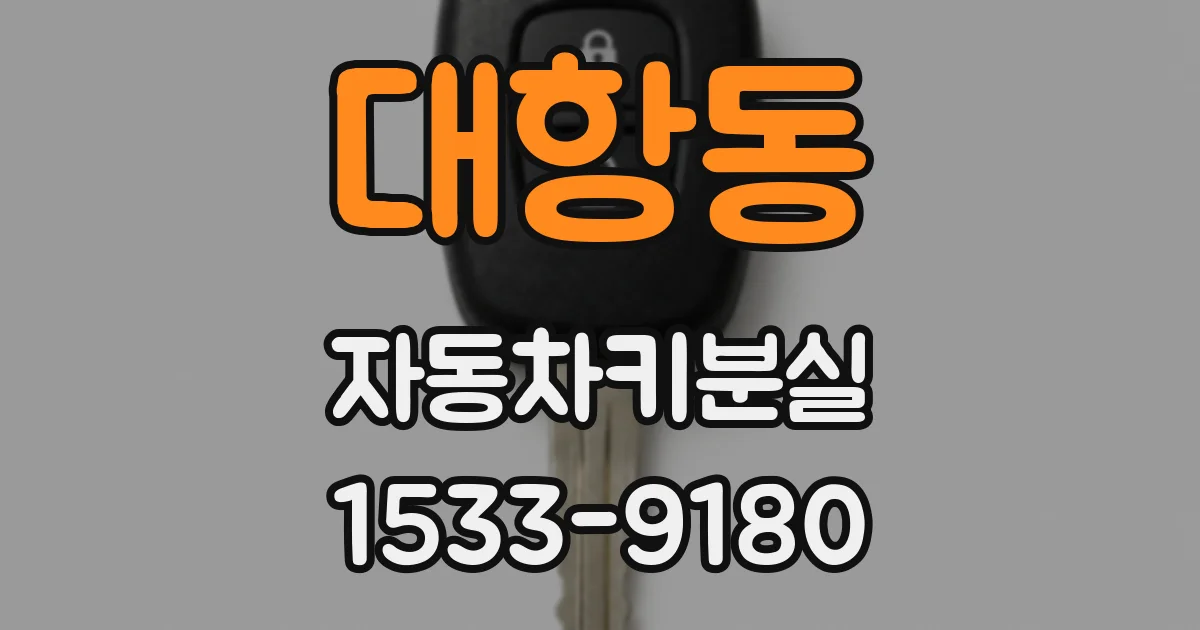 대항동 자동차키분실