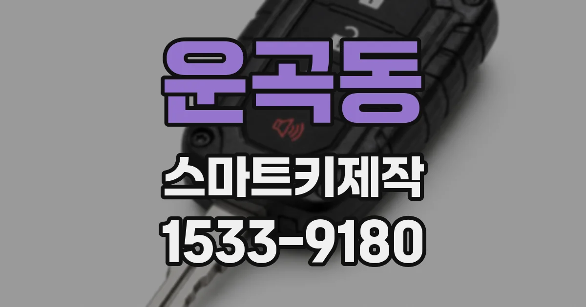 운곡동 스마트키제작