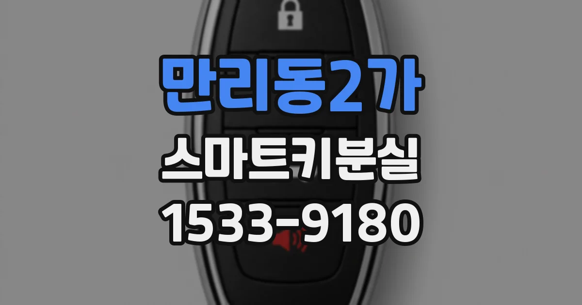 만리동2가 스마트키분실