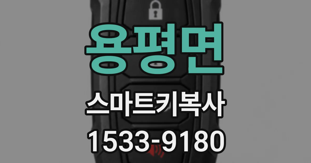 용평면 스마트키복사