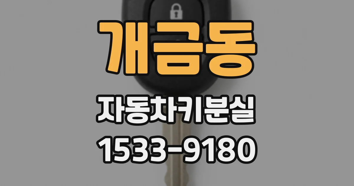 개금동 자동차키분실