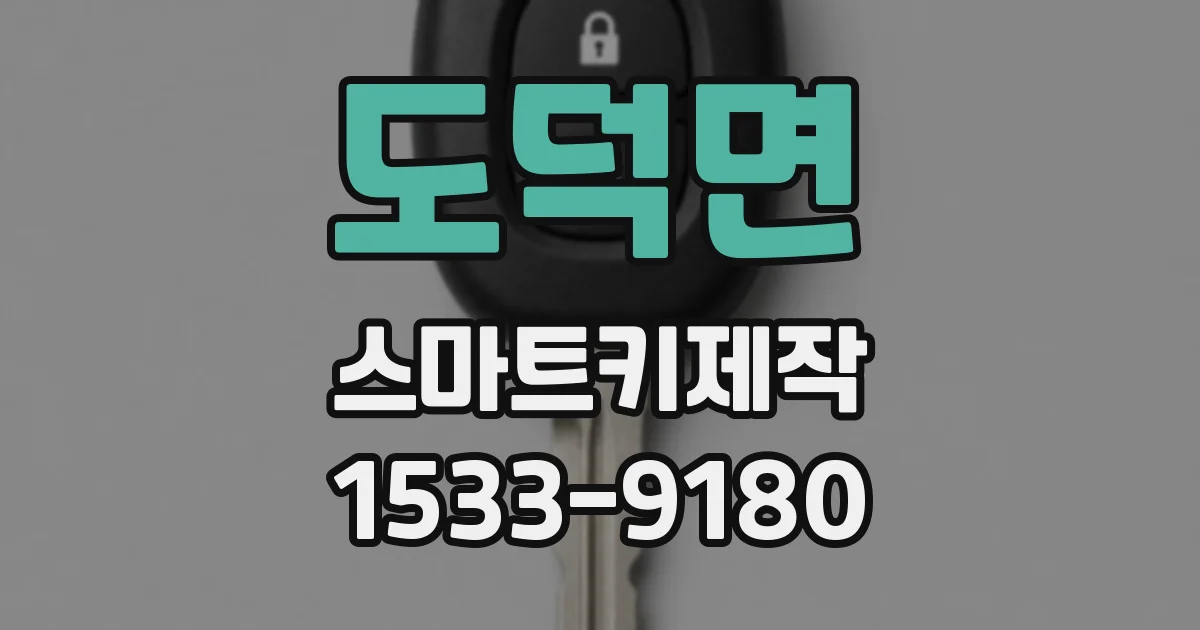 도덕면 스마트키제작
