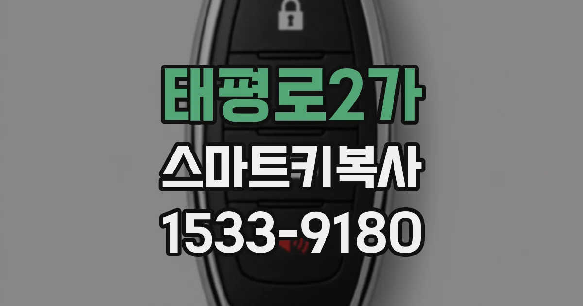 태평로2가 스마트키복사