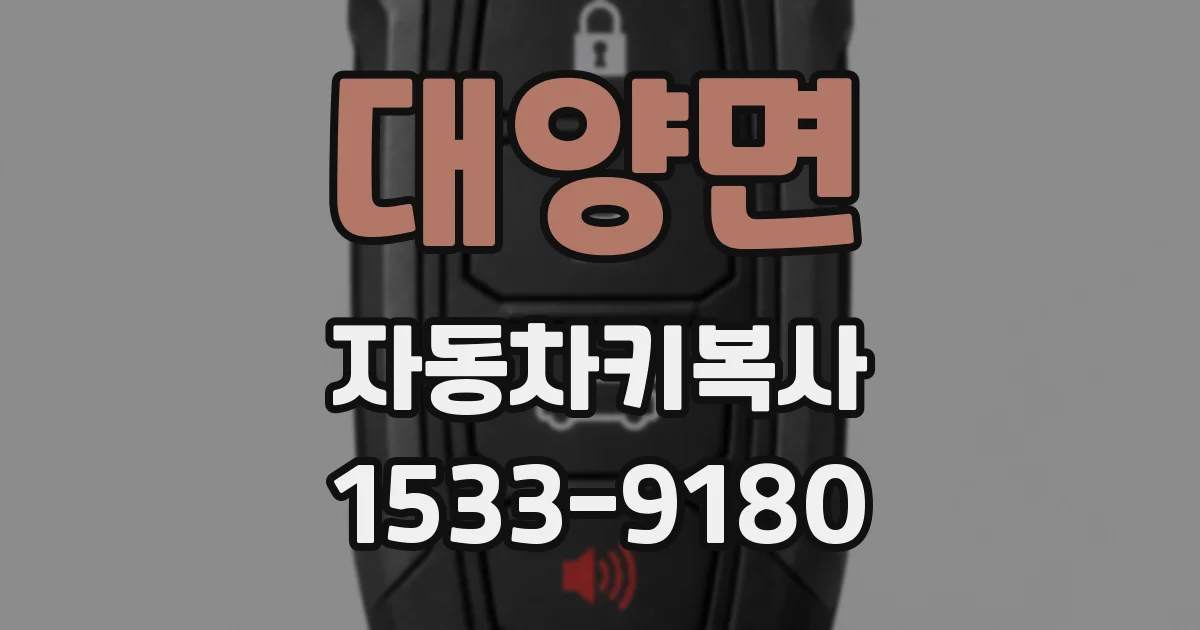 대양면 자동차키복사