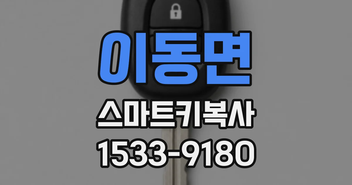 이동면 스마트키복사
