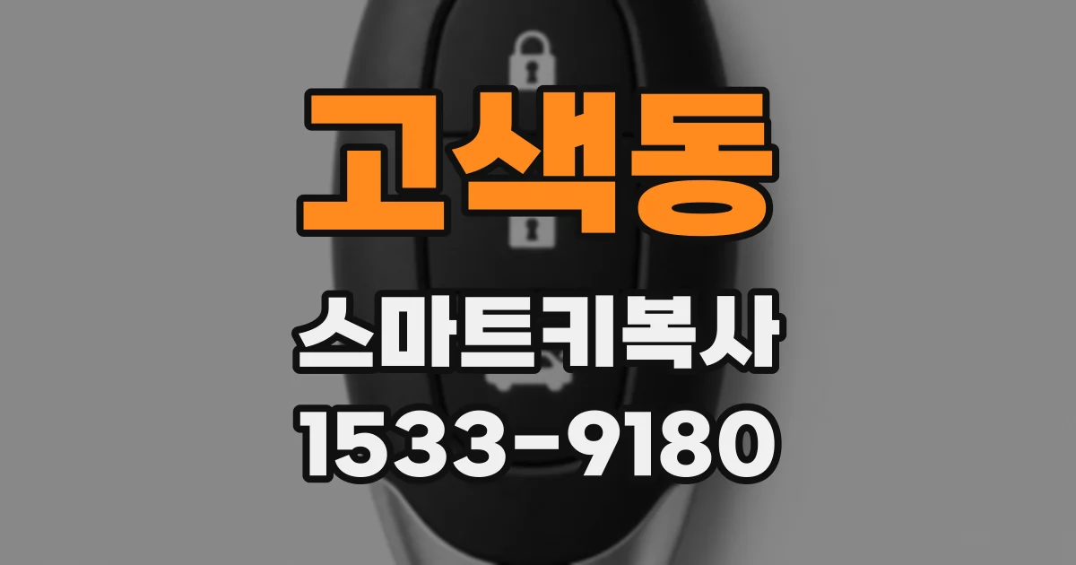 고색동 스마트키복사