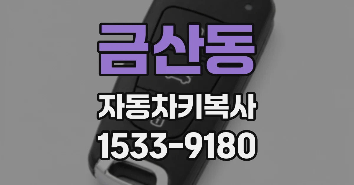 금산동 자동차키복사