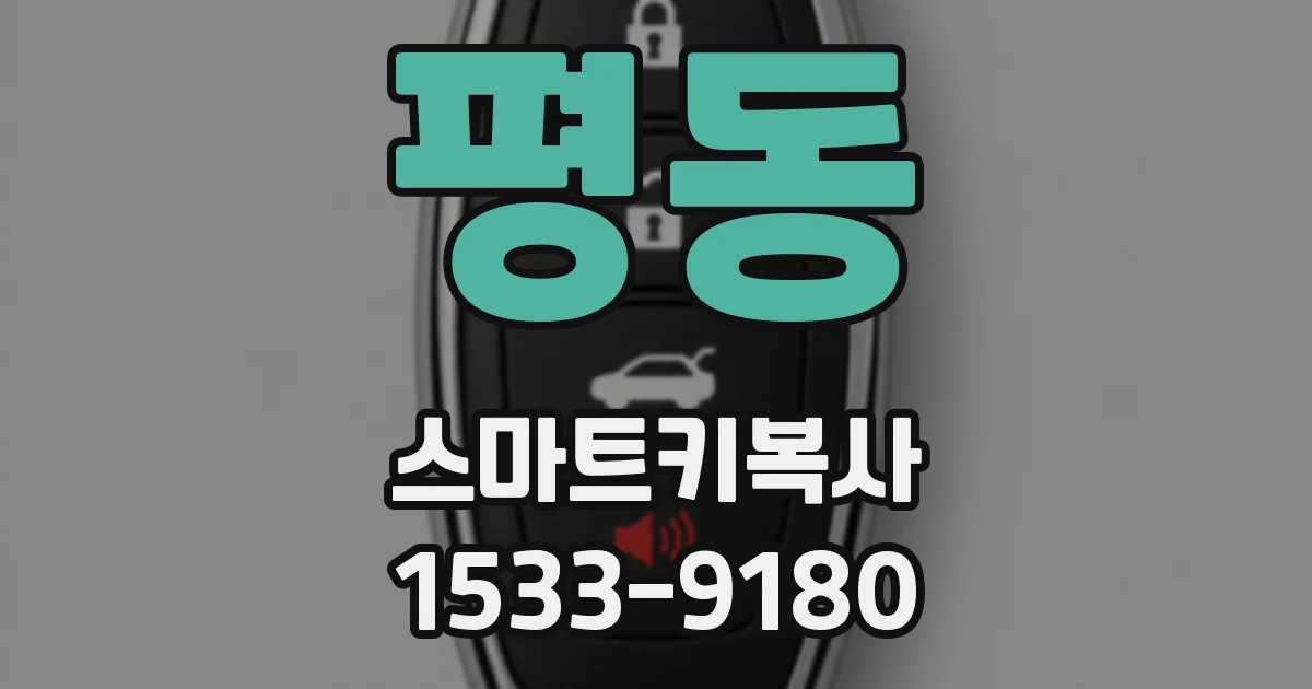 평동 스마트키복사
