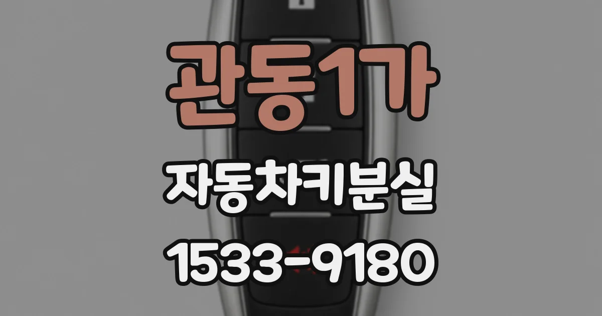 관동1가 자동차키분실