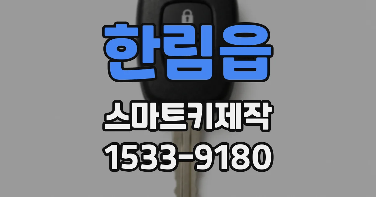 한림읍 스마트키제작