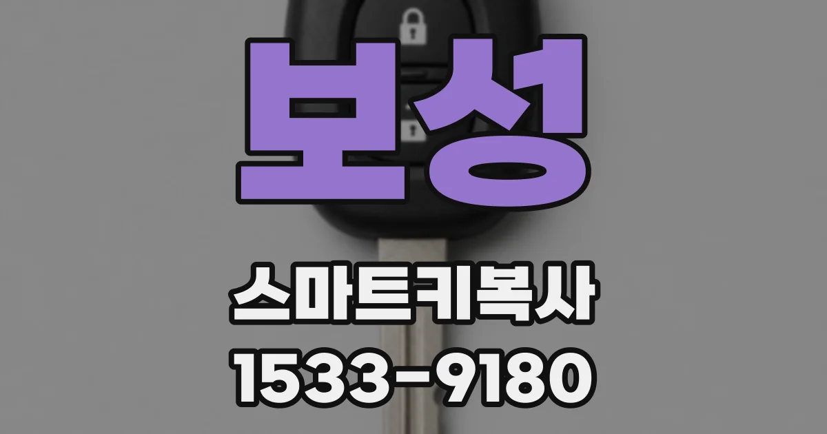 보성 스마트키복사