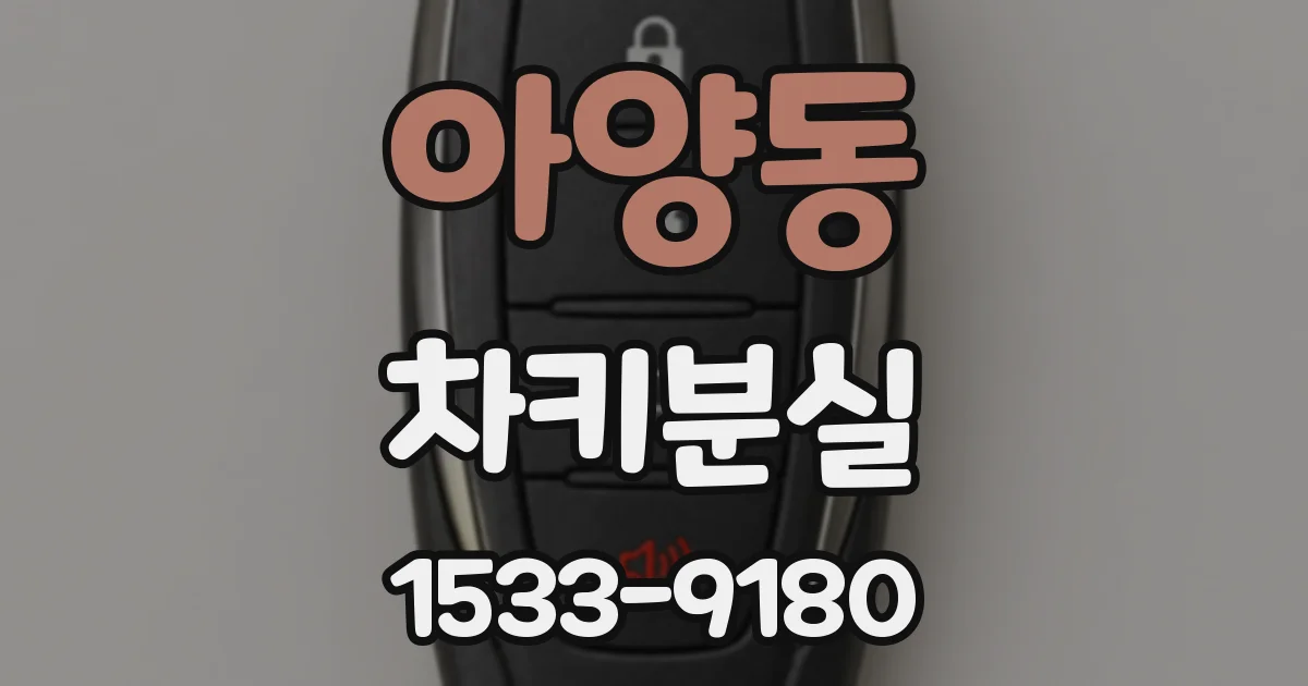 아양동 차키분실