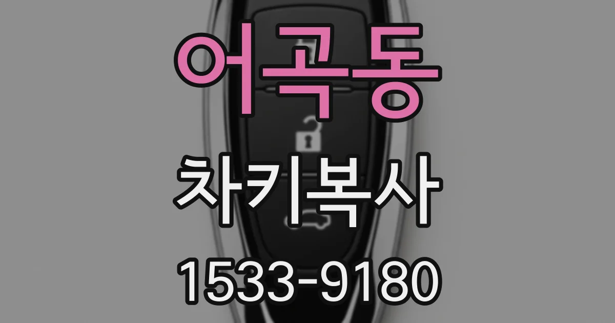 어곡동 차키복사