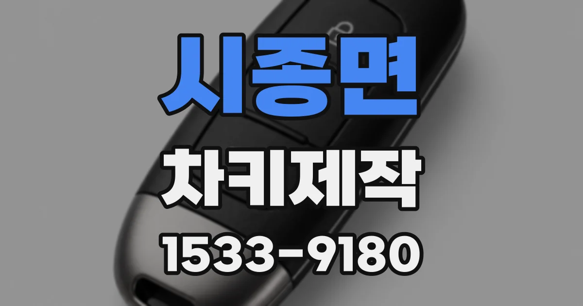 시종면 차키제작