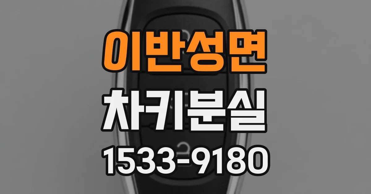 이반성면 차키분실