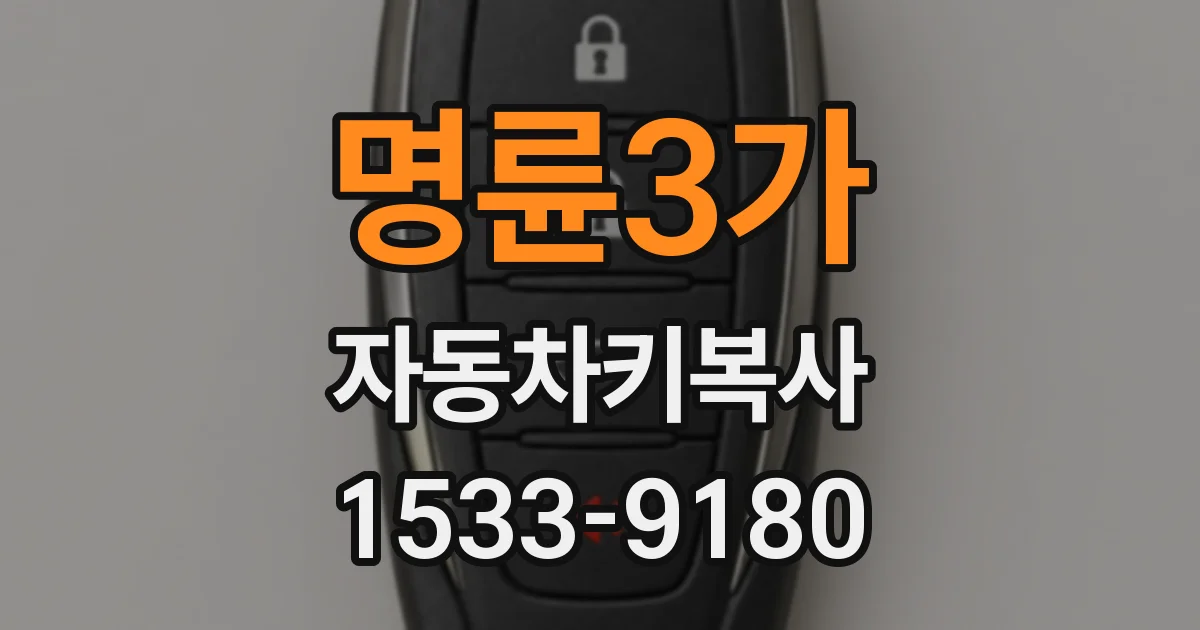명륜3가 자동차키복사