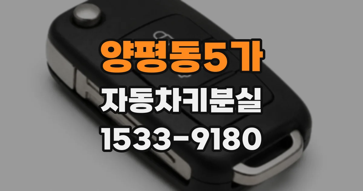 양평동5가 자동차키분실