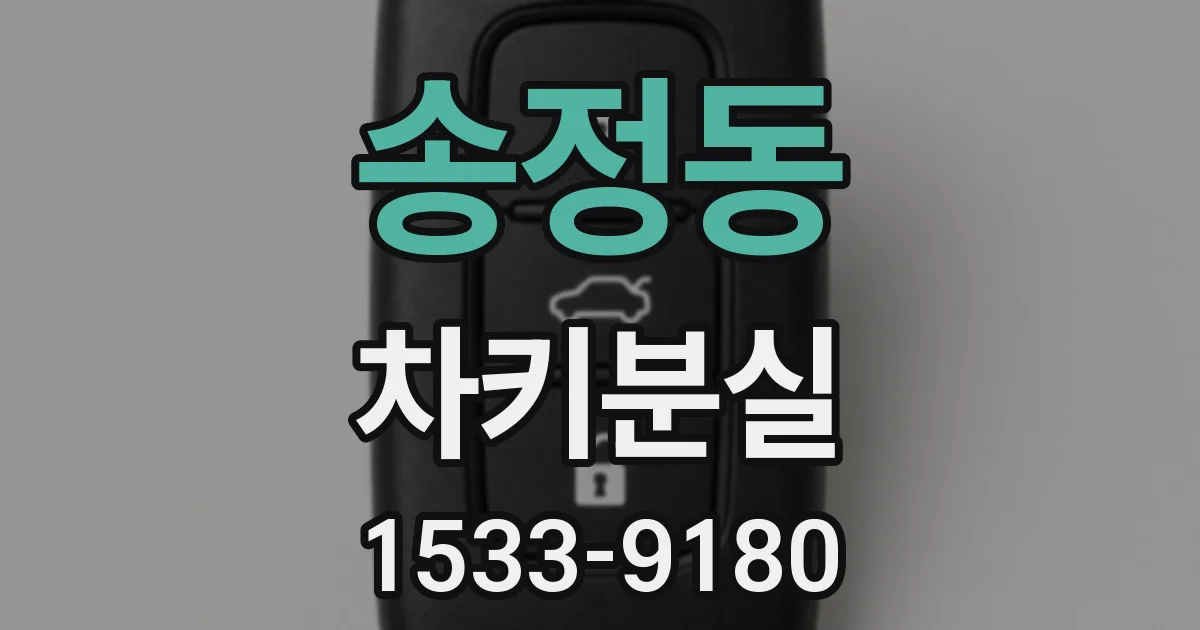송정동 차키분실