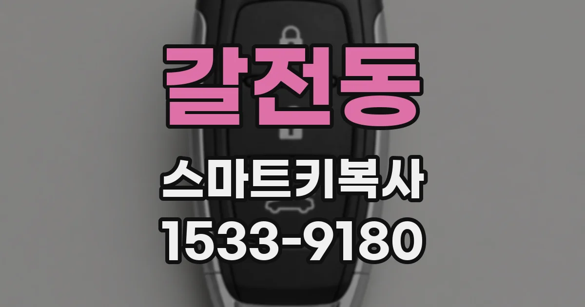 갈전동 스마트키복사