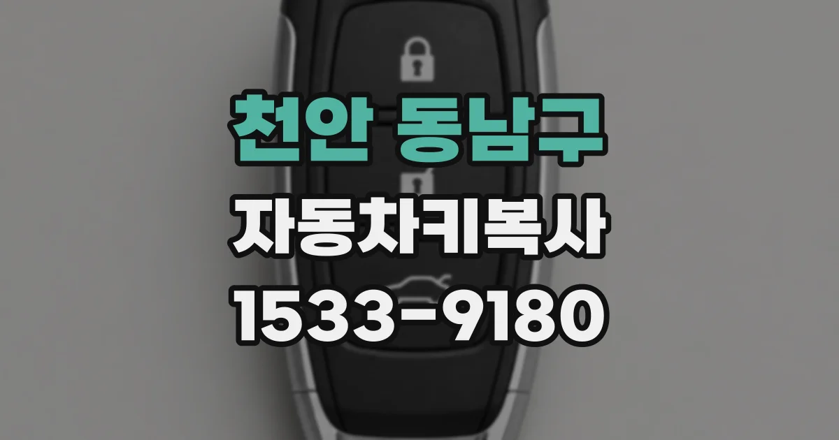 천안 동남구 자동차키복사