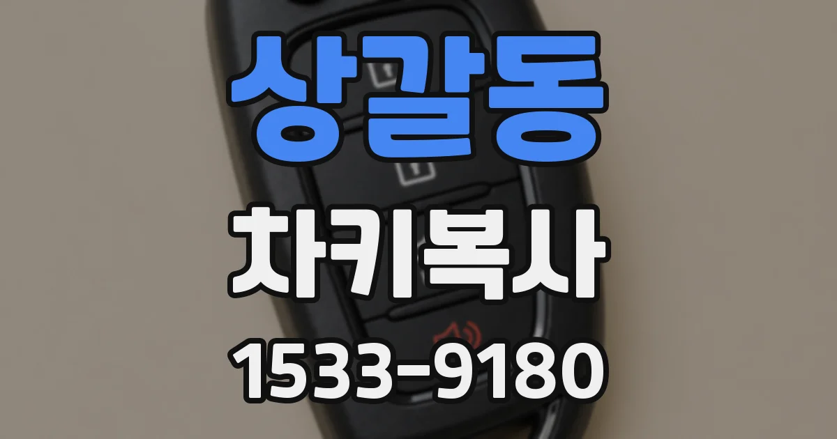 상갈동 차키복사