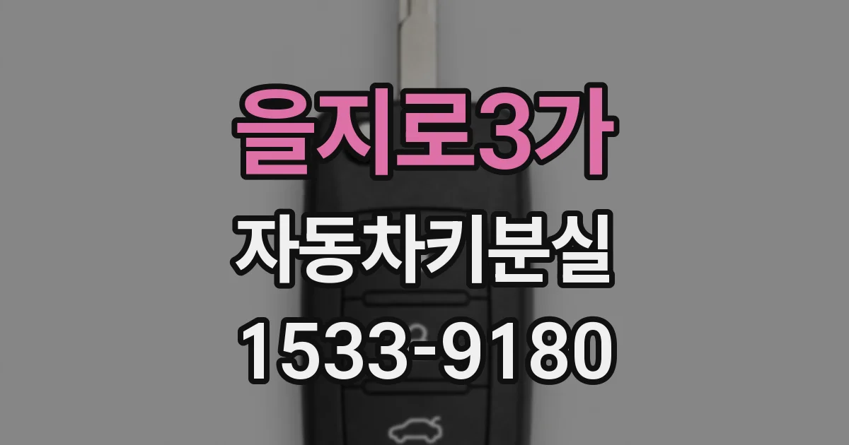 을지로3가 자동차키분실