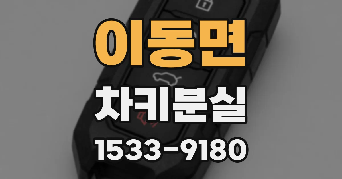 이동면 차키분실