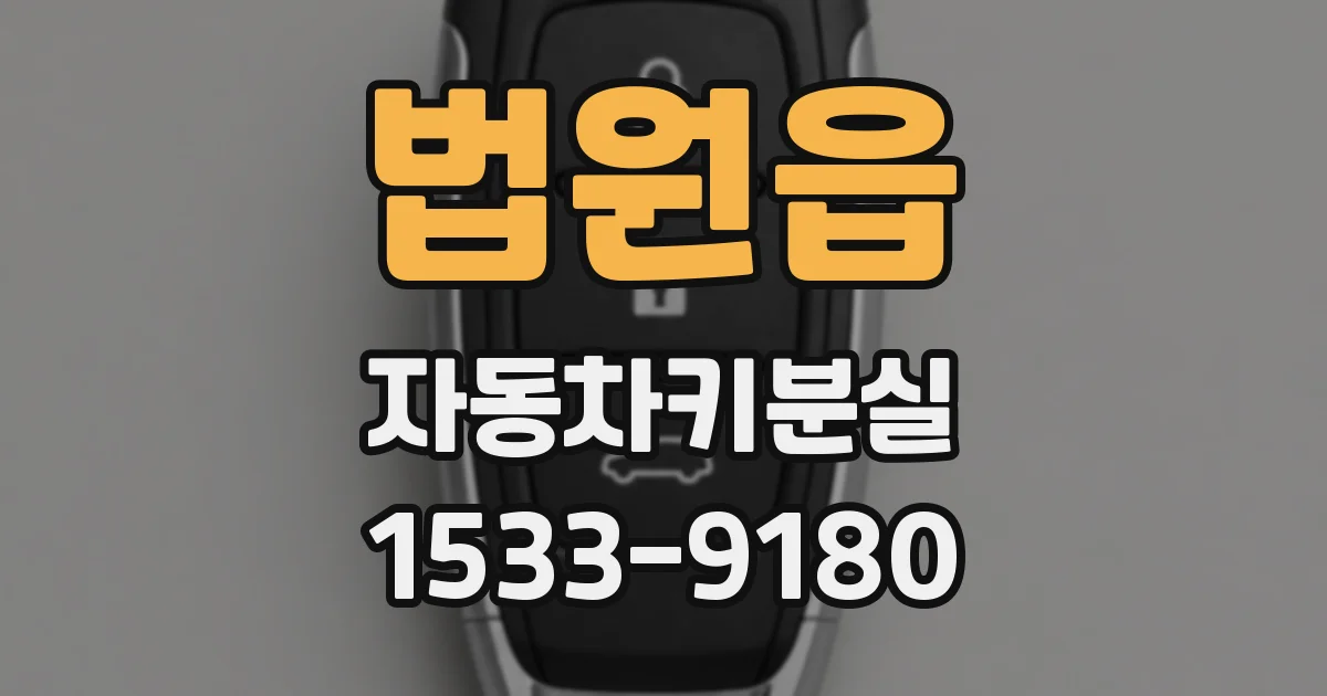 법원읍 자동차키분실