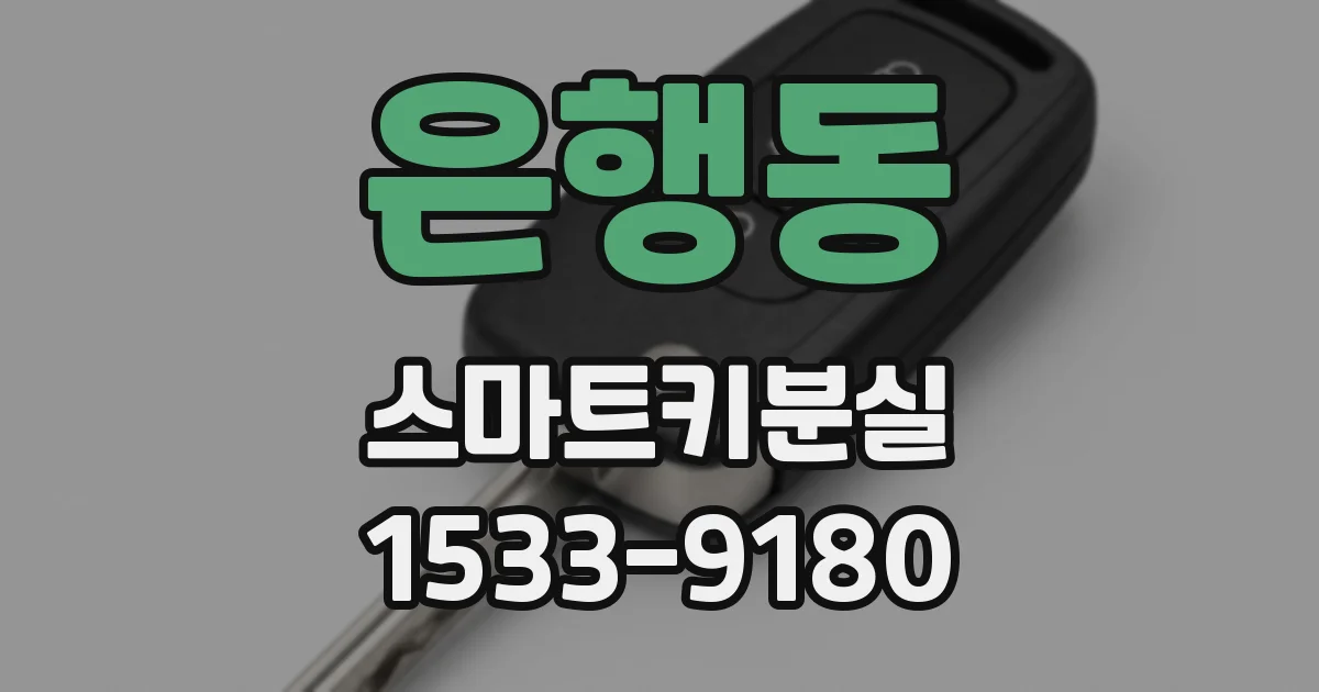 은행동 스마트키분실